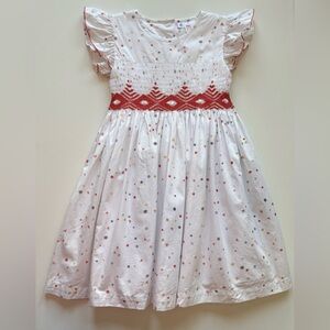 OSO & ME Girls Betty Smocked Dress, Signature Dot - Size 5